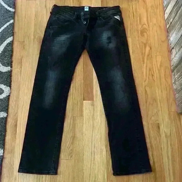 EUC REPLAY ALEJANDRA BUTTON FLY BLACK JEANS - Picture 3 of 10